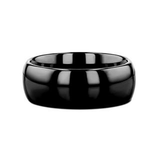 RAVEN Domed Black Tungsten Wedding Band - 2mm - 12mm