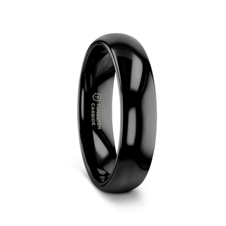 RAVEN Domed Black Tungsten Wedding Band - 2mm - 12mm