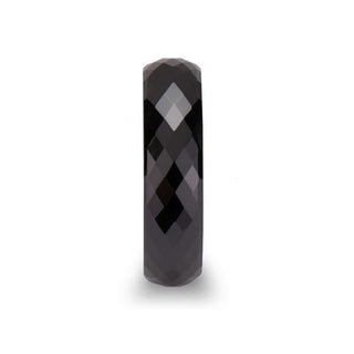 DRACO 288 Diamond Faceted Black Ceramic Ring - 2mm - 8mm