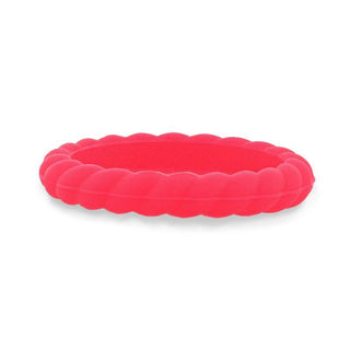 HORTENCIA Stackable Twist Silicone Ring for Women Pink Comfort Fit Hypoallergenic Thorsten - 2mm