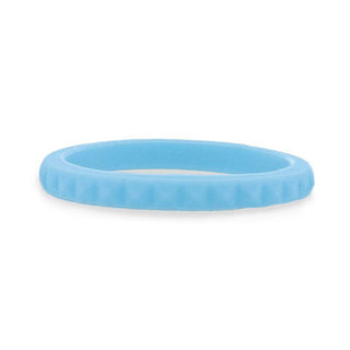 LUKA Stackable Faceted Silicone Ring for Women Light Blue Comfort Fit Hypoallergenic Thorsten - 2mm