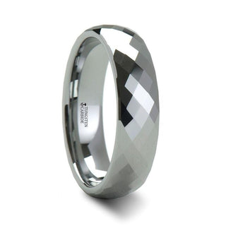 CELONA 288 Diamond Faceted Women's Tungsten Ring - 4mm & 6mm