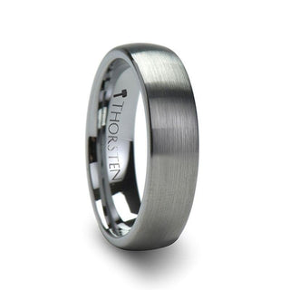 PETRA Domed Brushed Finish Tungsten Ring - 4mm - 6mm