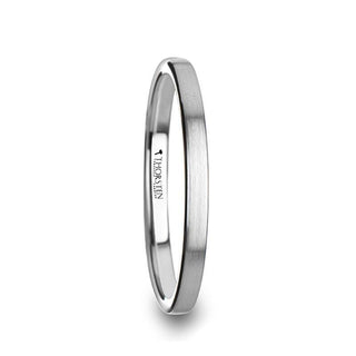 MERCURY Flat Brushed Finish Tungsten Wedding Ring - 2mm - 12mm