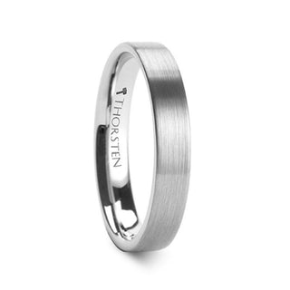 MESSALINA Flat Brushed Finish Tungsten Carbide Wedding Band - 4mm - 6mm