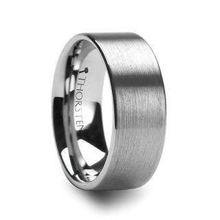 MERCURY Flat Brushed Finish Tungsten Wedding Ring - 2mm - 12mm