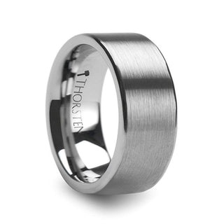 MERCURY Flat Brushed Finish Tungsten Wedding Ring - 2mm - 12mm