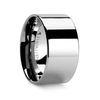 CHARLESTON Flat Polished Finish Tungsten Carbide Band - 12mm