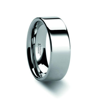 REGINA Wide Flat Style Womens Tungsten Ring - 2mm