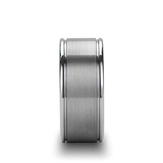 BRIDGEPORT Flat Satin Finish Tungsten Carbide Ring - 6mm - 10mm